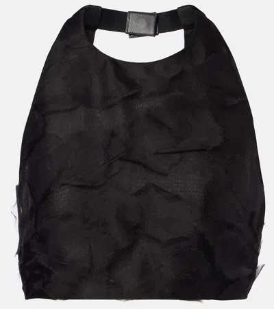 Max Mara Mxsfumetto Crop Top With Cut-out In Black