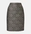 Max Mara Fumetto Tweed Midi Skirt In Black