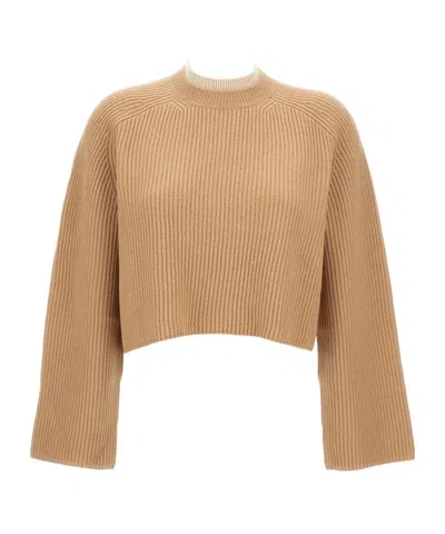 Max Mara Funale Round-neck Jumper In Brown
