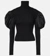 Max Mara High-necked Long-sleeved Sweater In Black