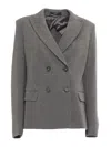 Max Mara Funghi Dark Grey Jersey Jacket In Gray