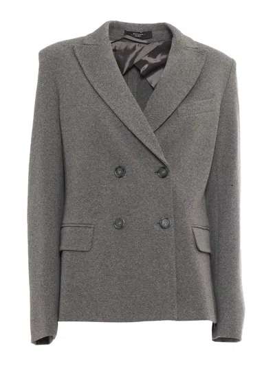 Max Mara Funghi Dark Grey Jersey Jacket In Gray