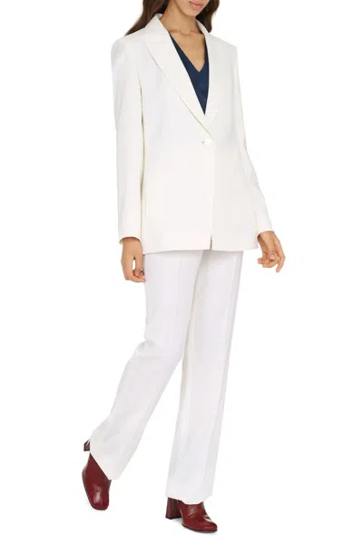 Max Mara Funghi Tailored Jacket In White