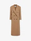 Max Mara Double-breasted Long Coat In Brown