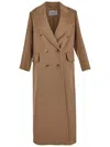 Max Mara Double-breasted Coat In Camel In Brown