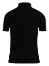 Max Mara Funnel-neck Short-sleeve Top In Black