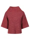 Max Mara Eccelso Funnel Neck Sweater In Red