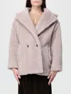 Max Mara Fur Coat  Woman Color Beige In Neutral
