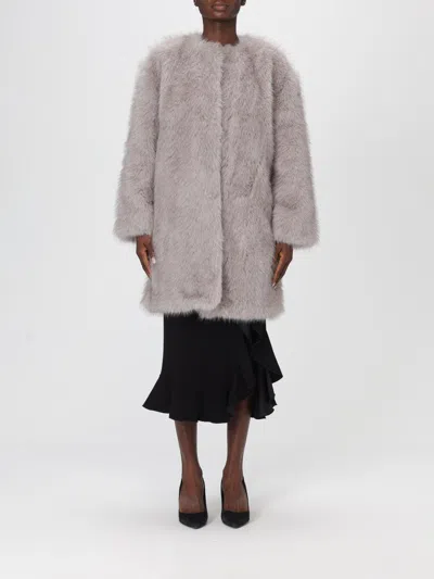 MAX MARA FUR COAT MAX MARA WOMAN COLOR GREY,H34153020