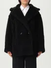 Max Mara Fur Coats Woman Black