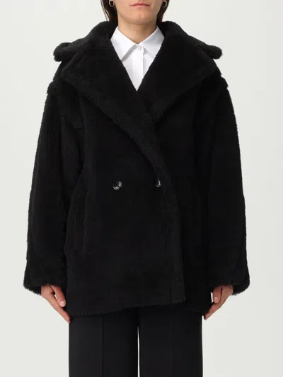 Max Mara Fur Coats Woman Black