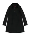 Max Mara Fur Collar Coat In Black