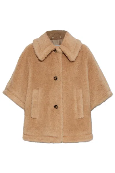 MAX MARA MAX MARA FUR PONCHO TENEBRE