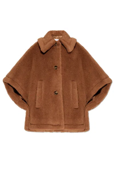MAX MARA MAX MARA FUR PONCHO TENEBRE