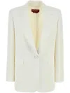 Max Mara Studio White Triacetate Blend Furetto Blazer In White