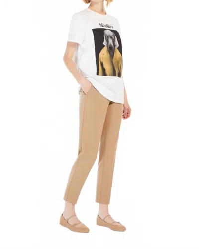 Max Mara Furio Cropped Ankle Pant In Cammello In Brown