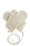 Max Mara Futrzane Gloves Ombrato In White
