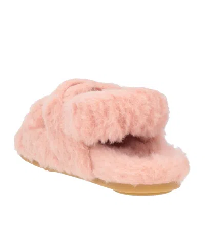 Max Mara Fuzzy Flat Slippers In Pink