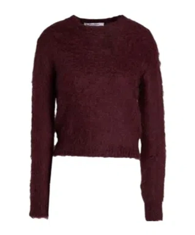 Max Mara Fuzzy Knit Top In Brown