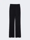 Max Mara Nebbia Slit-hem Straight-leg Wool Pants In Blue