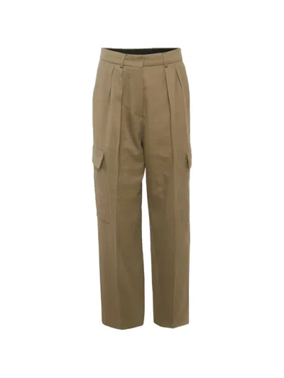 Pre-owned Max Mara Gabardine Cargo Pants In Neutral