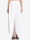 Max Mara Gabardine Long Skirt In White