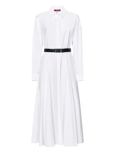 MAX MARA GABARDINE SHIRT MIDI DRESS