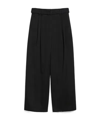 Max Mara Gabardine Trousers In Black