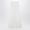 Max Mara High-waisted Wide-leg Trouser Side Pockets In White