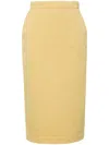 Max Mara Mustard-coloured Pencil Skirt In Cotton In イエロー