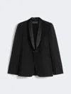 Max Mara Giselle Shawl-lapel Embellished Blazer In Black