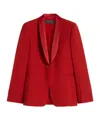 Max Mara Gabardine Wool Blazer In Red