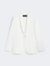 Max Mara Gabardine Wool Blazer In White