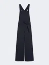 Max Mara Gabardine Wool Dungarees In Blue