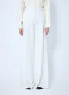 Max Mara Gabardine Wool Pants In White