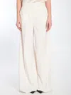 Max Mara Women's Gabardine Wool Trousers In White