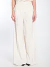 Max Mara Women's Gabardine Wool Trousers In White