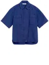 Max Mara Gabriel Canvas Shirt In Blue