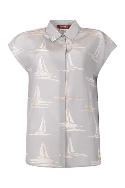 Max Mara Gaetana All-over Patterned Shirt In Blue