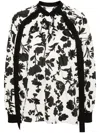 Max Mara Gaetana Floral-print Cotton Blouse In White