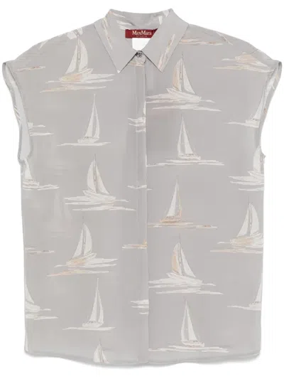 Max Mara Gaetana Shirt In Grey
