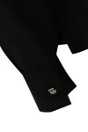 Max Mara Gaia Silk Shirt With Bow In Nero