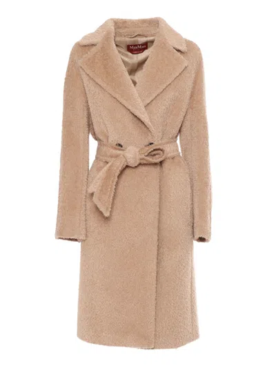 Max Mara Galante Camel Coat In Brown