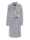 Max Mara Galante Medium Grey Coat In Grey