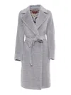 Max Mara Galante Medium Grey Coat In Gray