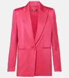 Max Mara Galazia Satin Blazer In Pink