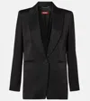 Max Mara Galazia Satin Blazer In Schwarz