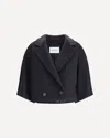 Max Mara Galea Caban Coat In Black