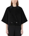 Max Mara Galea Caban Coat In Black