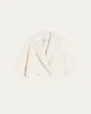 Max Mara Galea Wool-cashmere Double-breasted Short Coat In White